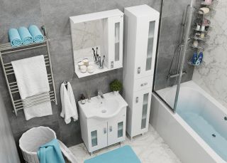 Напольная тумба под раковину Onika Кристалл 106545 65см белый